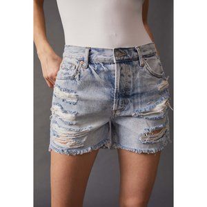 NWT Free People Maggie Mid-Rise Shorts / Light Stone